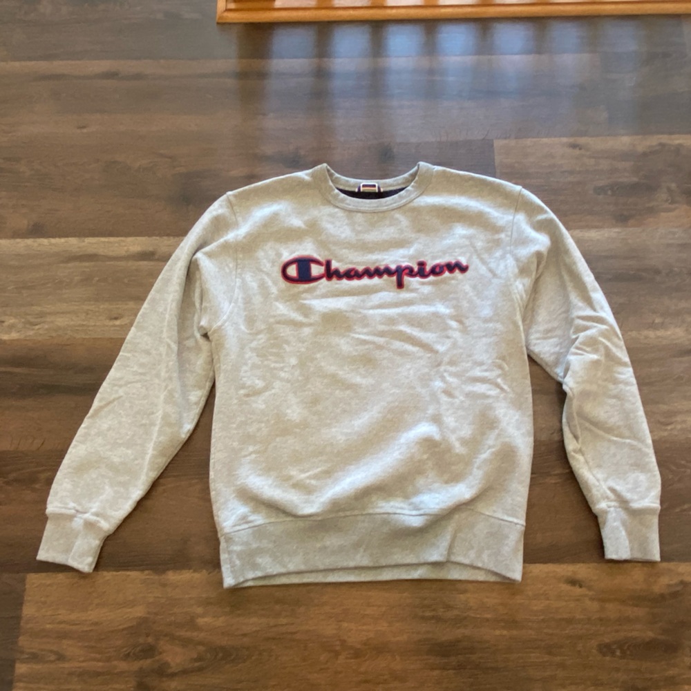 Champion Men's Beige Crewneck Sweater